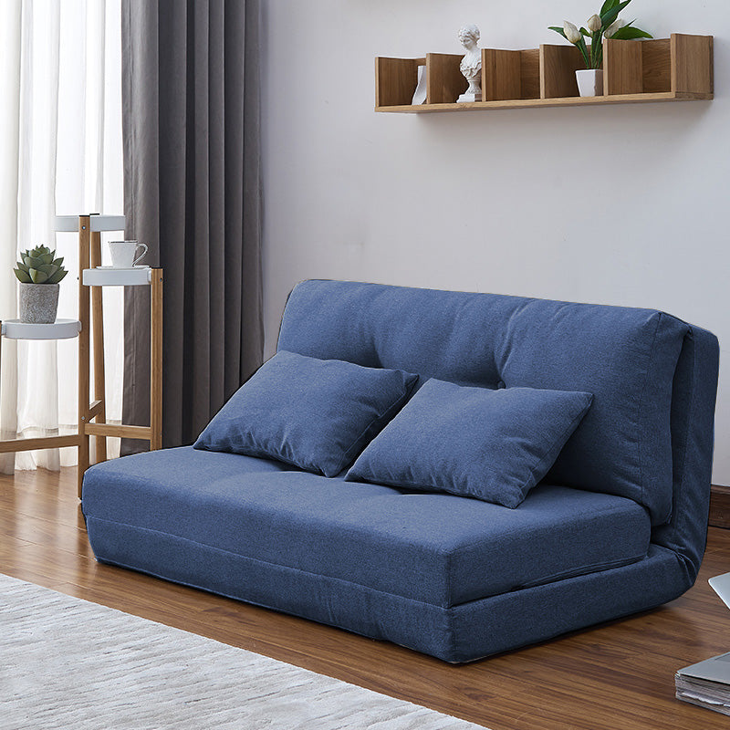 Contemporary Linen Armless Sofa Bed Standard Sofa Foldable Sofa for Living Room