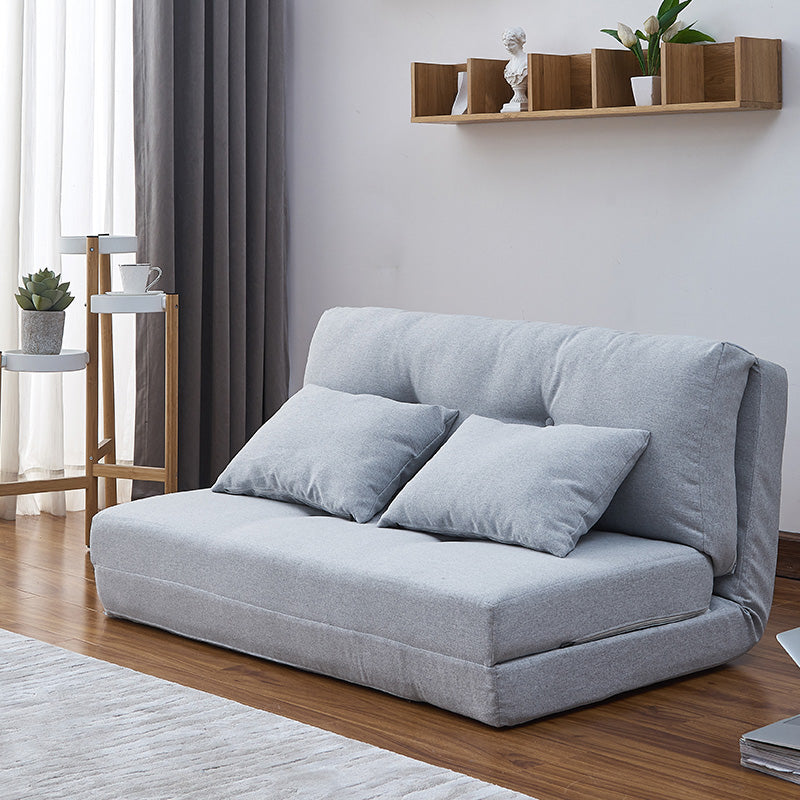 Contemporary Linen Armless Sofa Bed Standard Sofa Foldable Sofa for Living Room