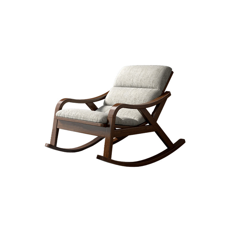 Sloped Arms Lounge Accent Chair with Solid Wood Frame and Arms Included