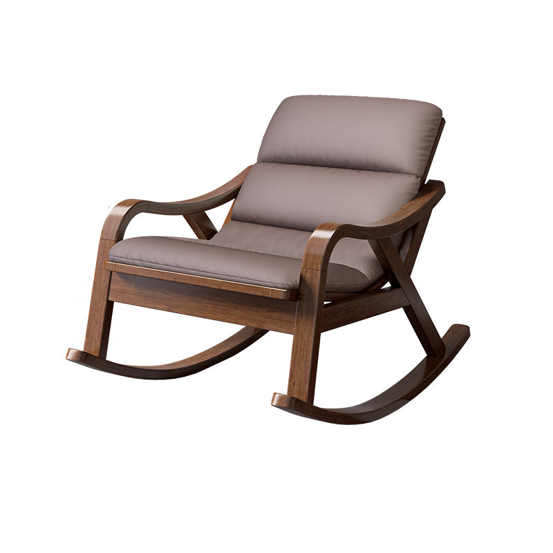 Sloped Arms Lounge Accent Chair with Solid Wood Frame and Arms Included