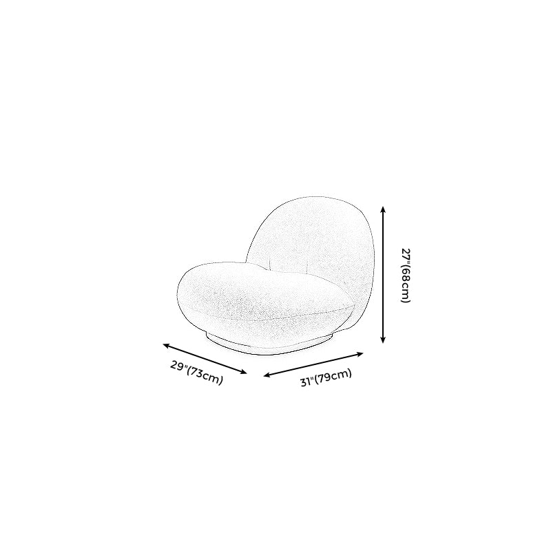 Wool Chair 28.7" L x31.1"W x26.7"H Swivel Chair for Living Room