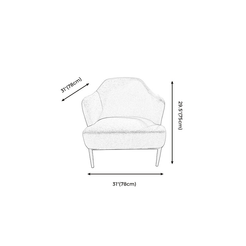 30.71" Wide Solid Wood Frame Wingback Chair with Basic Four Leg for Living Room