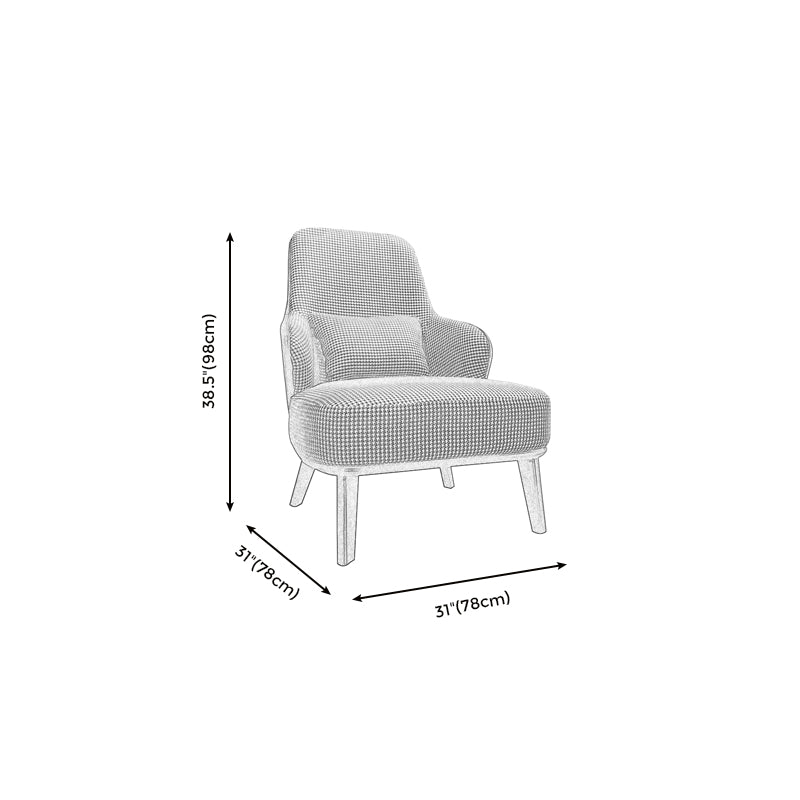 30.71" Wide Solid Wood Frame Wingback Chair with Basic Four Leg for Living Room
