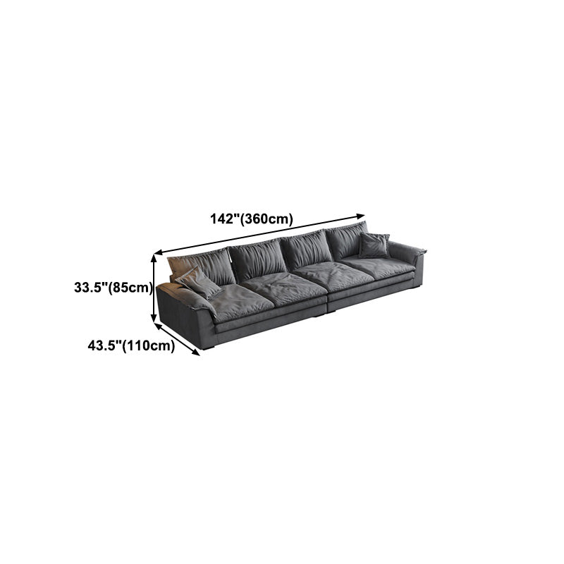 Contemporary Loose Back 33.46" H Sofa Pillow Top Arm Sofa & Chaise
