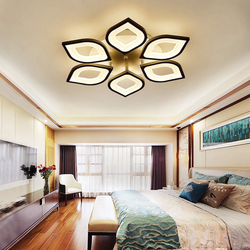 Floral Ceiling Light Fixture Nordic Style LED Close to Ceiling Lamp with Acrylic Shade