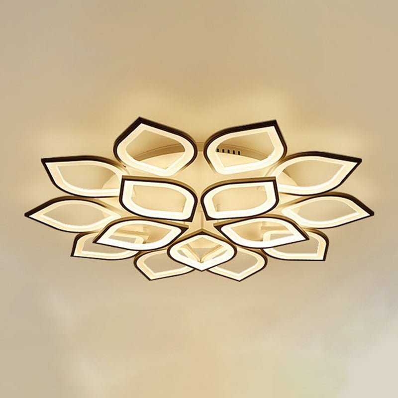 Floral Ceiling Light Fixture Nordic Style LED Close to Ceiling Lamp with Acrylic Shade