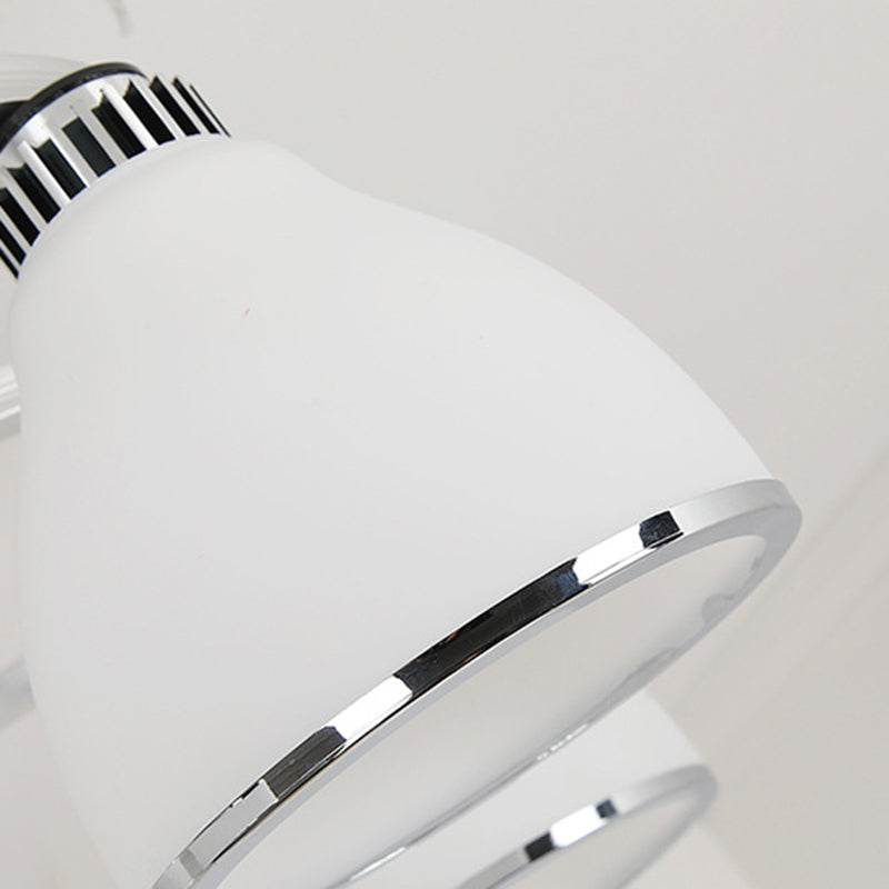 Modern 3 Lights Ceiling Lamp Chrome Finish Flush Mount Light for Bedroom