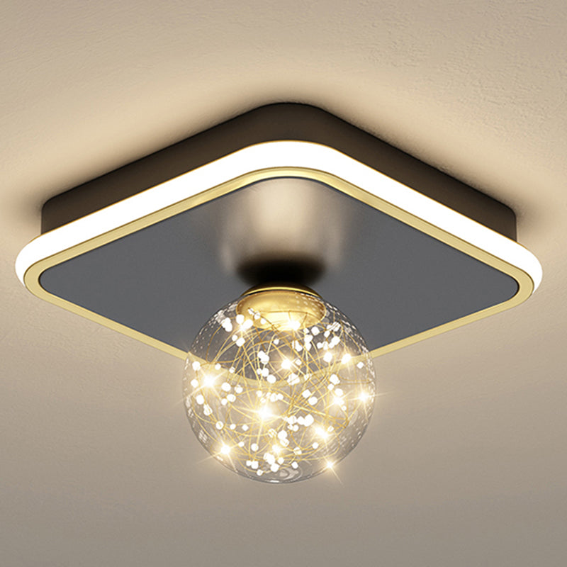 Hallway LED Flush Mount Light Minimalist Starry Glass Ceiling Light