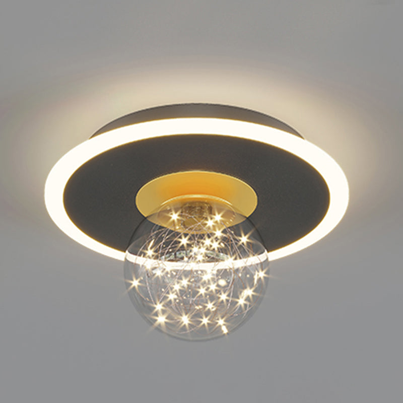 Hallway LED Flush Mount Light Minimalist Starry Glass Ceiling Light