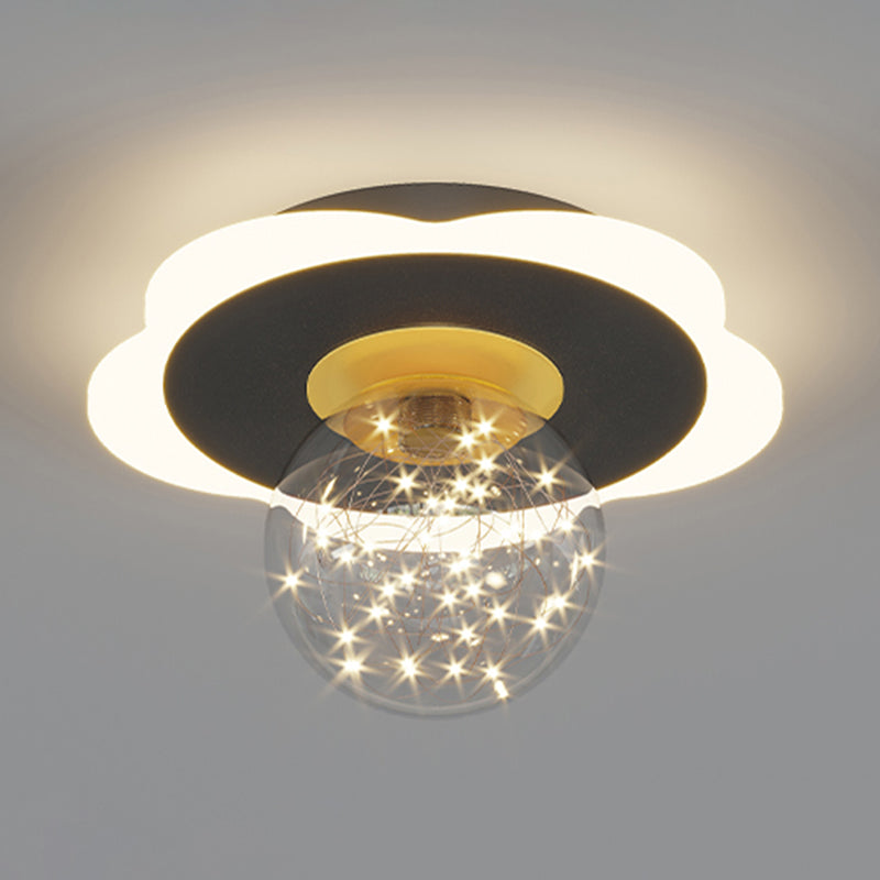 Hallway LED Flush Mount Light Minimalist Starry Glass Ceiling Light