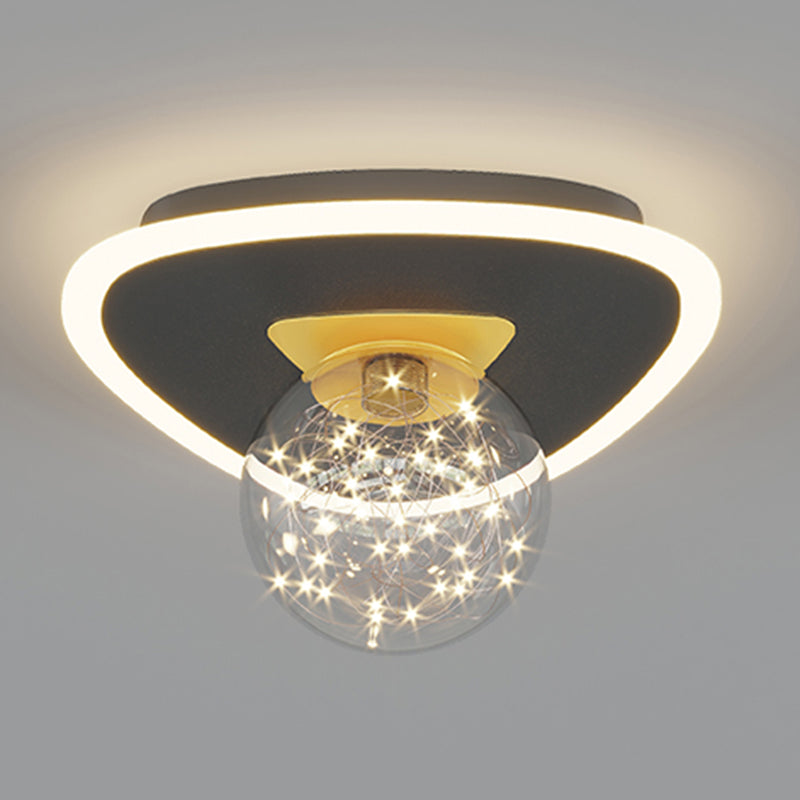 Hallway LED Flush Mount Light Minimalist Starry Glass Ceiling Light