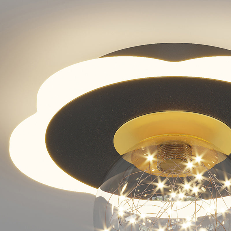 Hallway LED Flush Mount Light Minimalist Starry Glass Ceiling Light