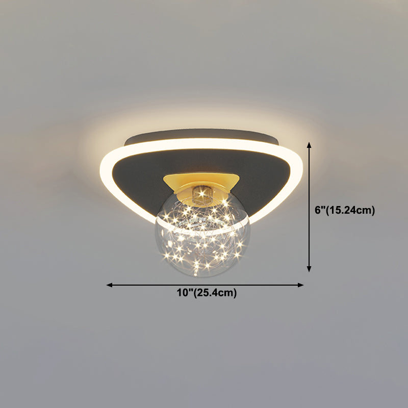 Hallway LED Flush Mount Light Minimalist Starry Glass Ceiling Light