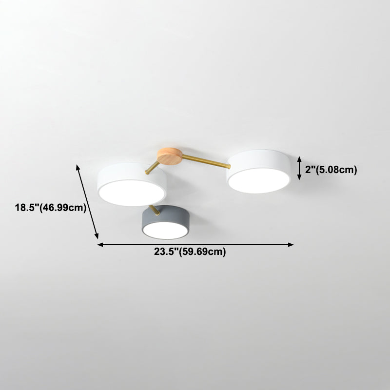 Nordic LED Flush Mount Big Dipper Shaped Bedroom Ceiling Light