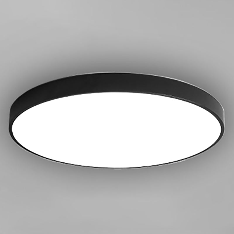 1 Light Round Flush Mount Light Modern Style Metal Flush Mount Lamp