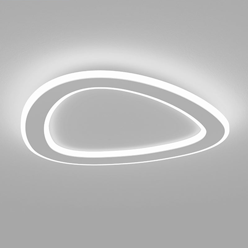 Metal Geometric Shape Flush Mount Light Modern 1-Light Flush Mount Ceiling Light