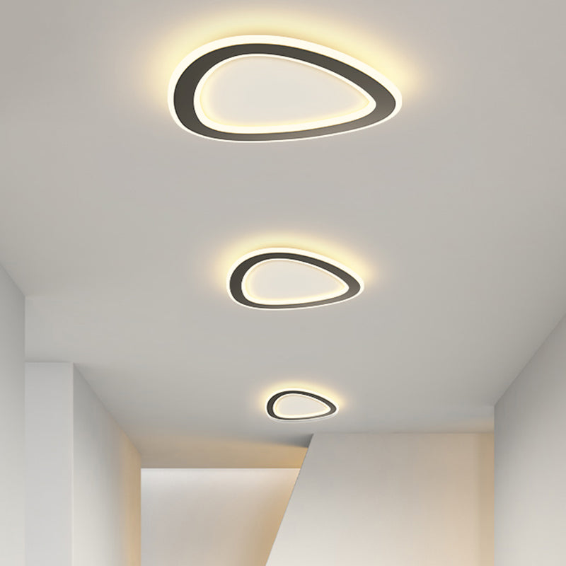 Metal Geometric Shape Flush Mount Light Modern 1-Light Flush Mount Ceiling Light
