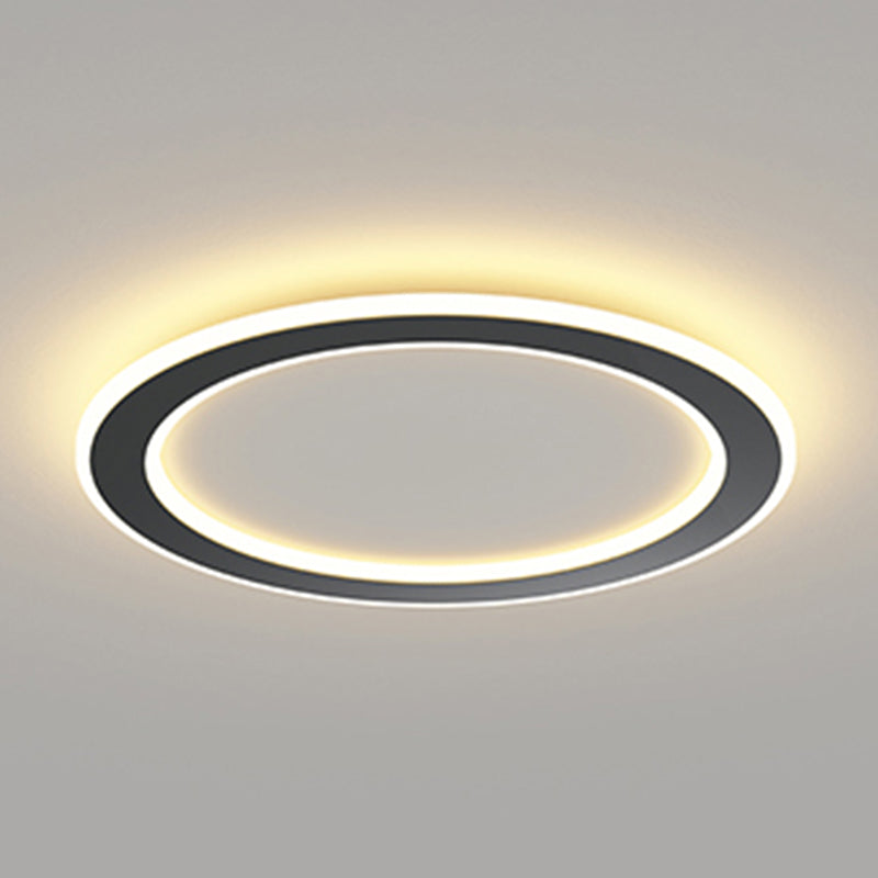 Metal Geometric Shape Flush Mount Light Modern 1-Light Flush Mount Ceiling Light