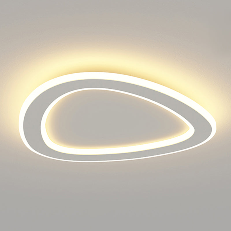Metal Geometric Shape Flush Mount Light Modern 1-Light Flush Mount Ceiling Light