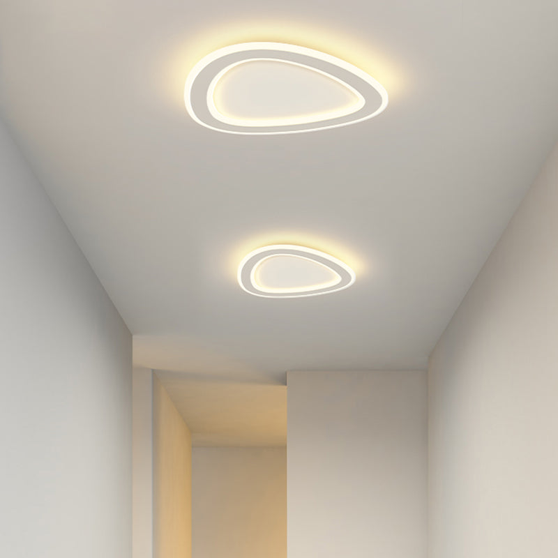 Metal Geometric Shape Flush Mount Light Modern 1-Light Flush Mount Ceiling Light
