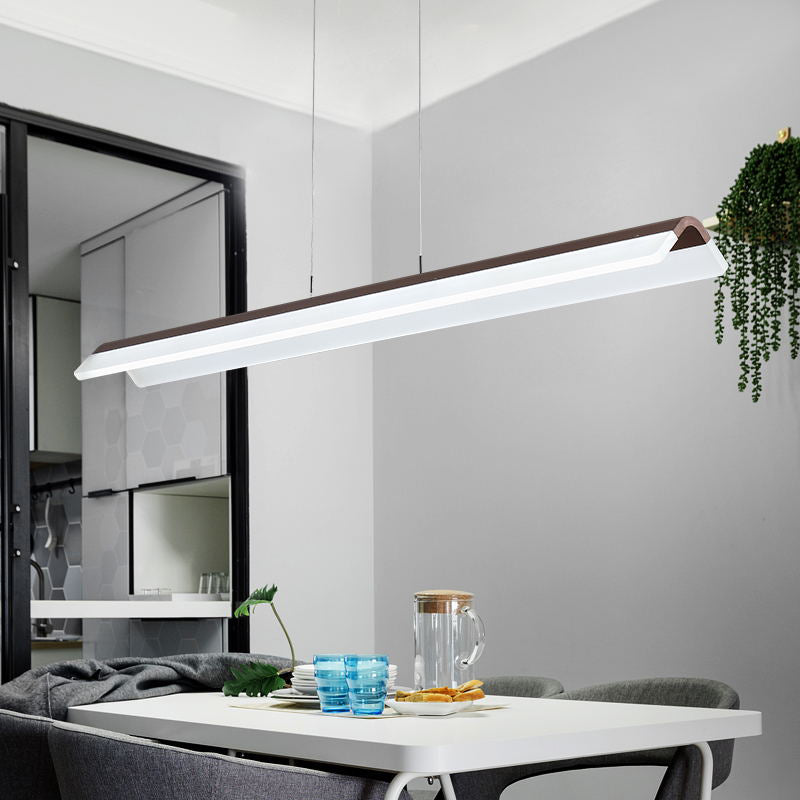 Simple LED Island Light Modern Style Metal Hanging Light for Dining Room