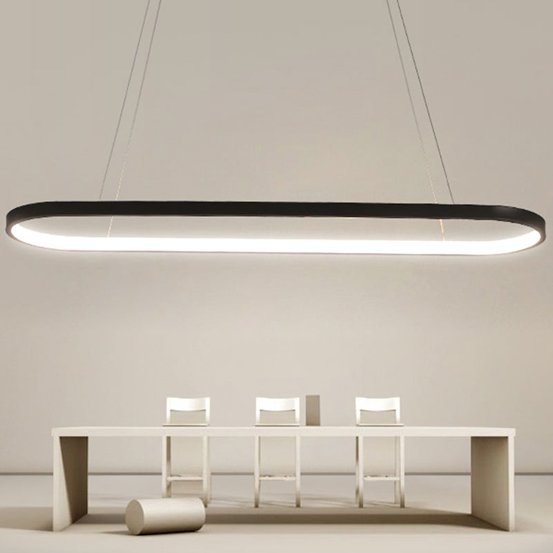 Contemporary Style Linear Shape Island Light Metal 1 Light Pendant Light Fixture
