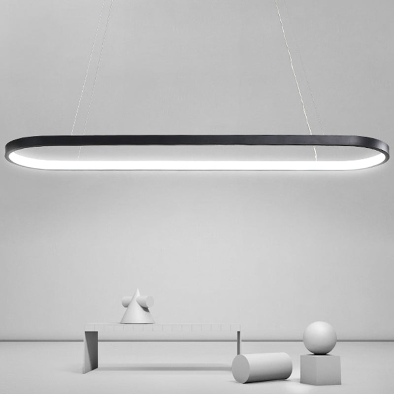 Contemporary Style Linear Shape Island Light Metal 1 Light Pendant Light Fixture