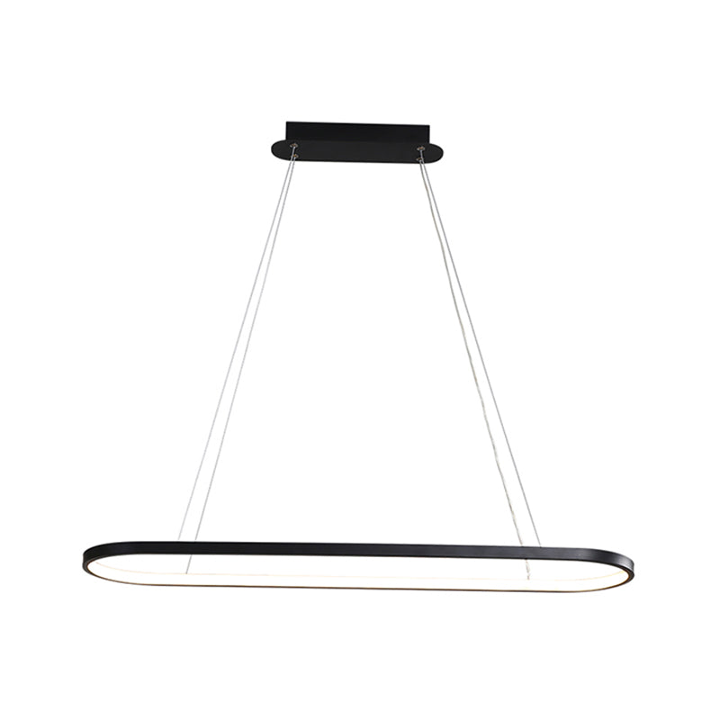 Contemporary Style Linear Shape Island Light Metal 1 Light Pendant Light Fixture