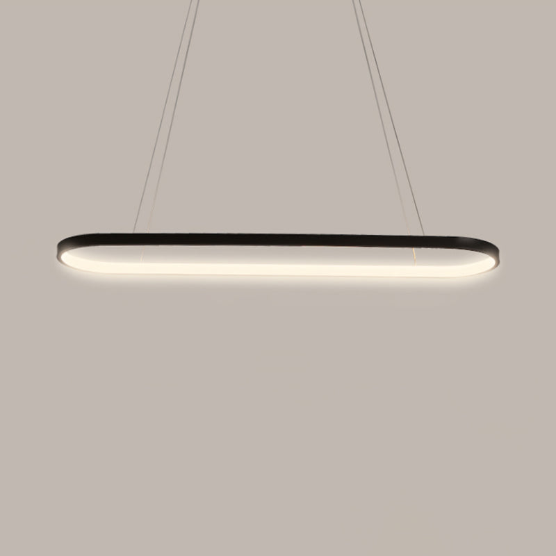 Contemporary Style Linear Shape Island Light Metal 1 Light Pendant Light Fixture