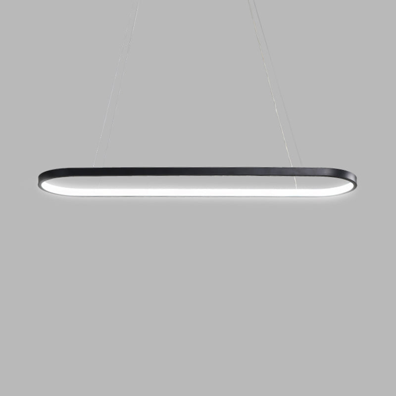Contemporary Style Linear Shape Island Light Metal 1 Light Pendant Light Fixture