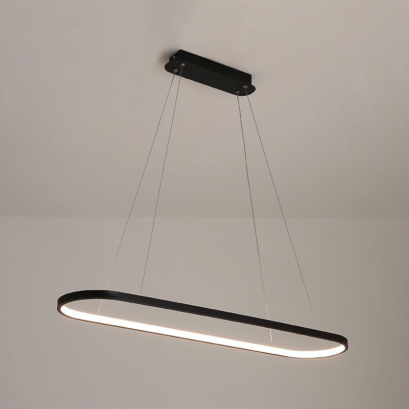 Contemporary Style Linear Shape Island Light Metal 1 Light Pendant Light Fixture