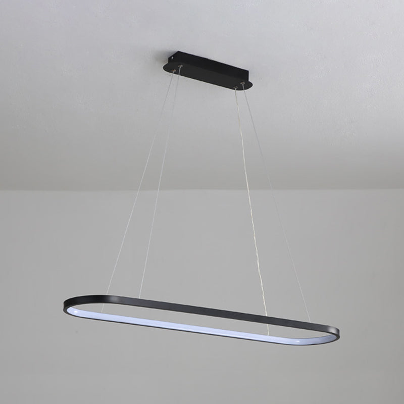 Contemporary Style Linear Shape Island Light Metal 1 Light Pendant Light Fixture