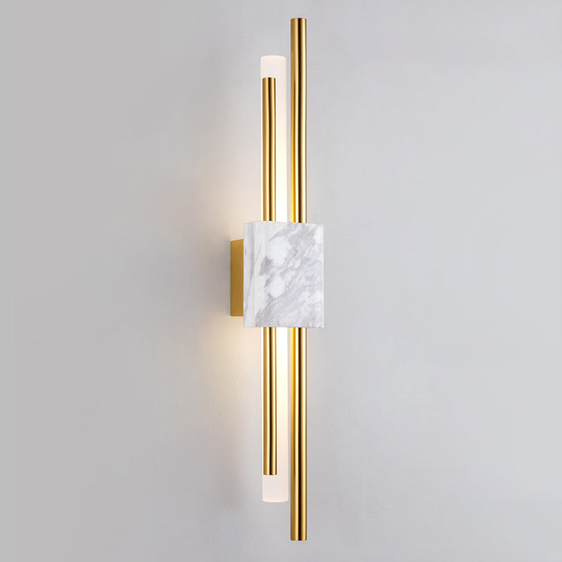 Stone Cylinder Wall Mounted Lamps Modern Style 1 Light LED Wall Sconce