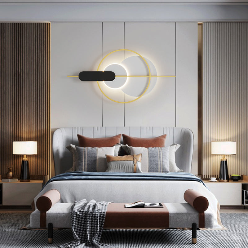 Geometry Shape Metal Wall Lights Modern Style 2 Light Wall Sconce Lights