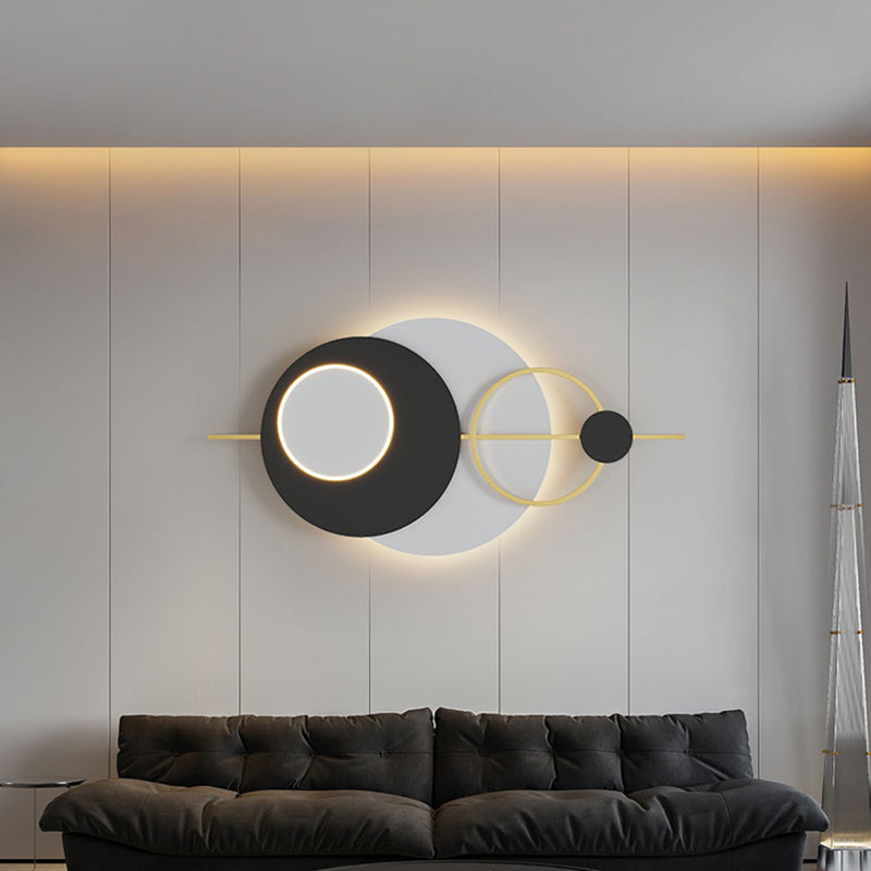 Geometry Shape Metal Wall Lights Modern Style 2 Light Wall Sconce Lights