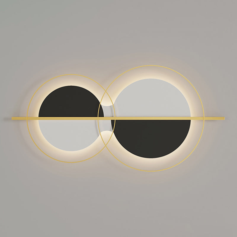 Geometry Shape Metal Wall Lights Modern Style 2 Light Wall Sconce Lights