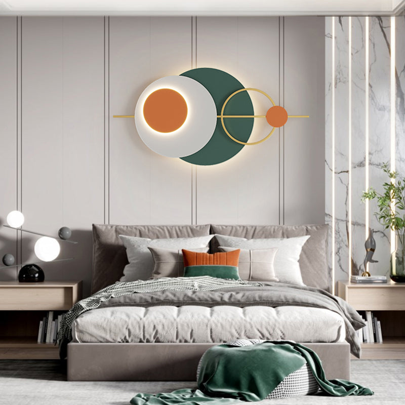 Geometry Shape Metal Wall Lights Modern Style 2 Light Wall Sconce Lights