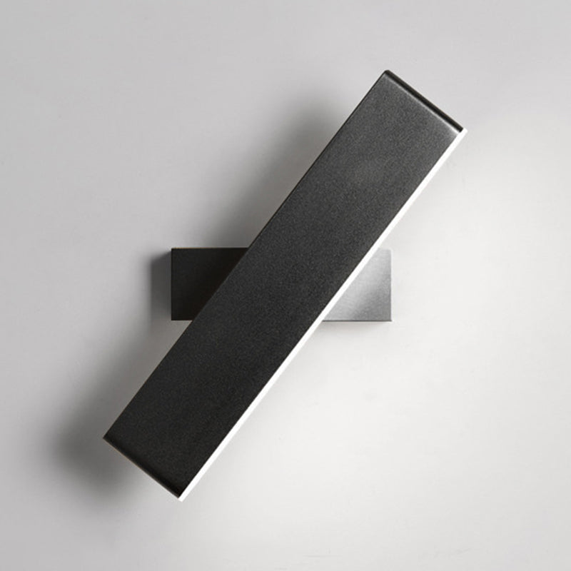 Rectangle Shape Metal Wall Light Modern Style Single Light Wall Mount Lighting