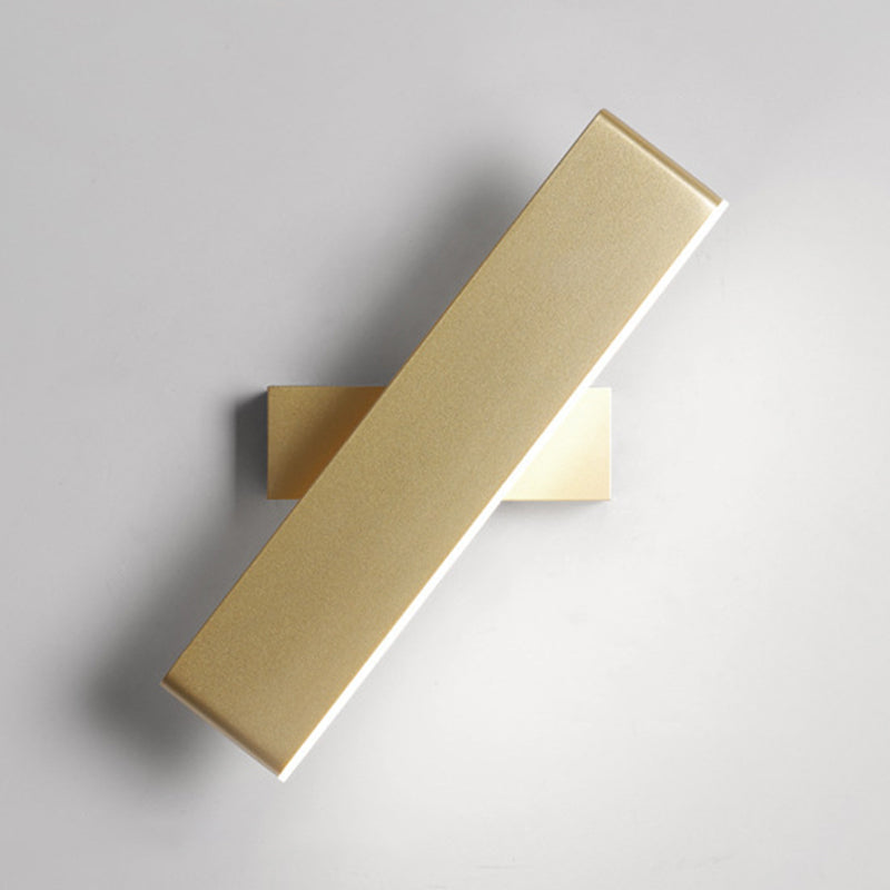 Rectangle Shape Metal Wall Light Modern Style Single Light Wall Mount Lighting