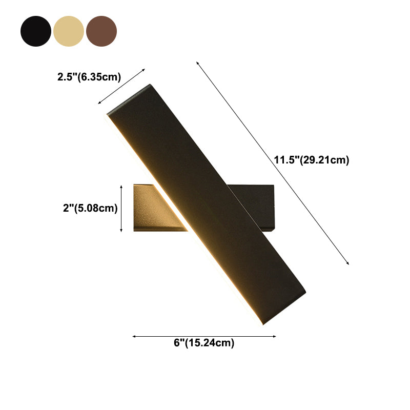 Rotatable LED Wall Mount Light 1-Light Wall Sconce Light with Acrylic Shade for Bedroom