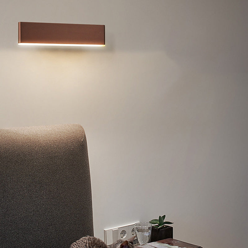 Modern Simple Wall Light Rectangle Shape Wall Lamp with Acrylic Shade for Bedroom