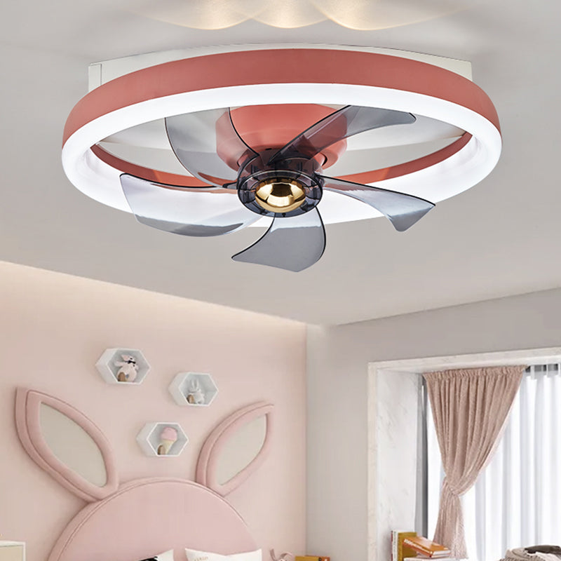 1 Light Ceiling Fan Lighting Modern Style Metal Ceiling Fan Light for Bedroom