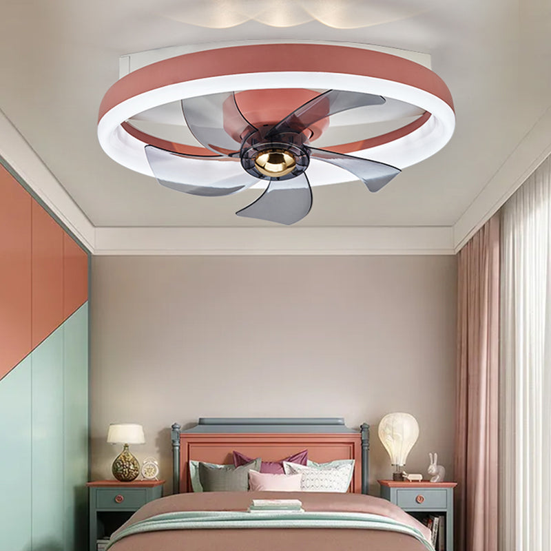 1 Light Ceiling Fan Lighting Modern Style Metal Ceiling Fan Light for Bedroom