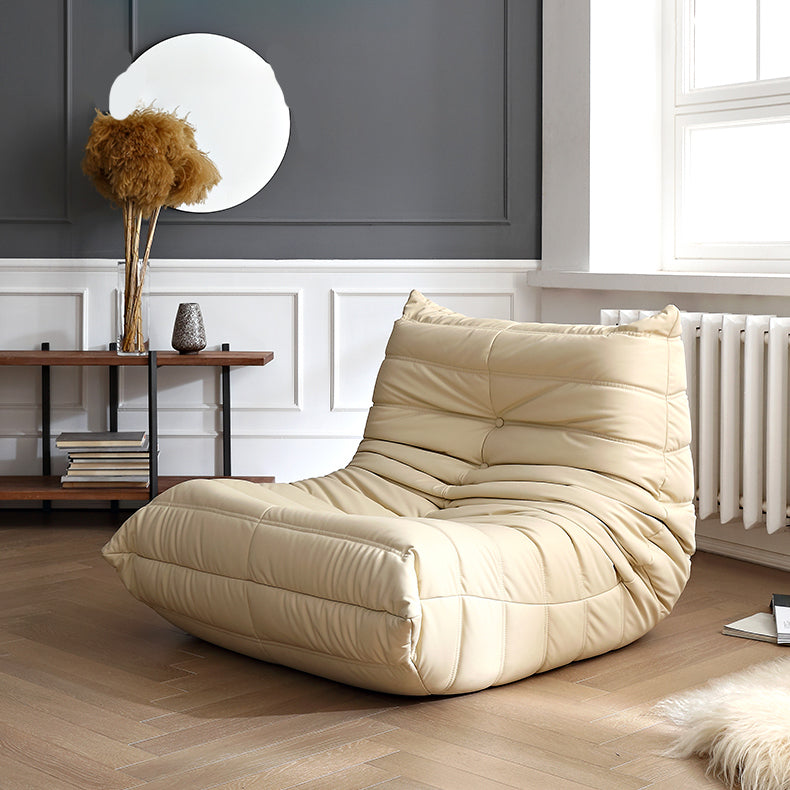 Armless Sofa Sewn Pillow Back Contemporary Sofa for Living Room