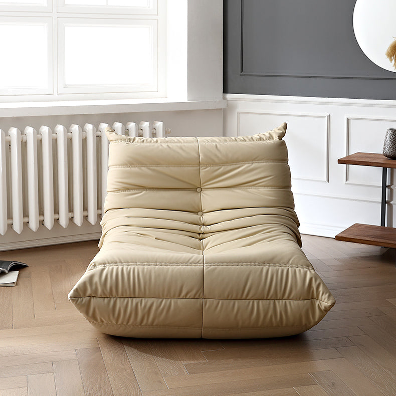 Armless Sofa Sewn Pillow Back Contemporary Sofa for Living Room