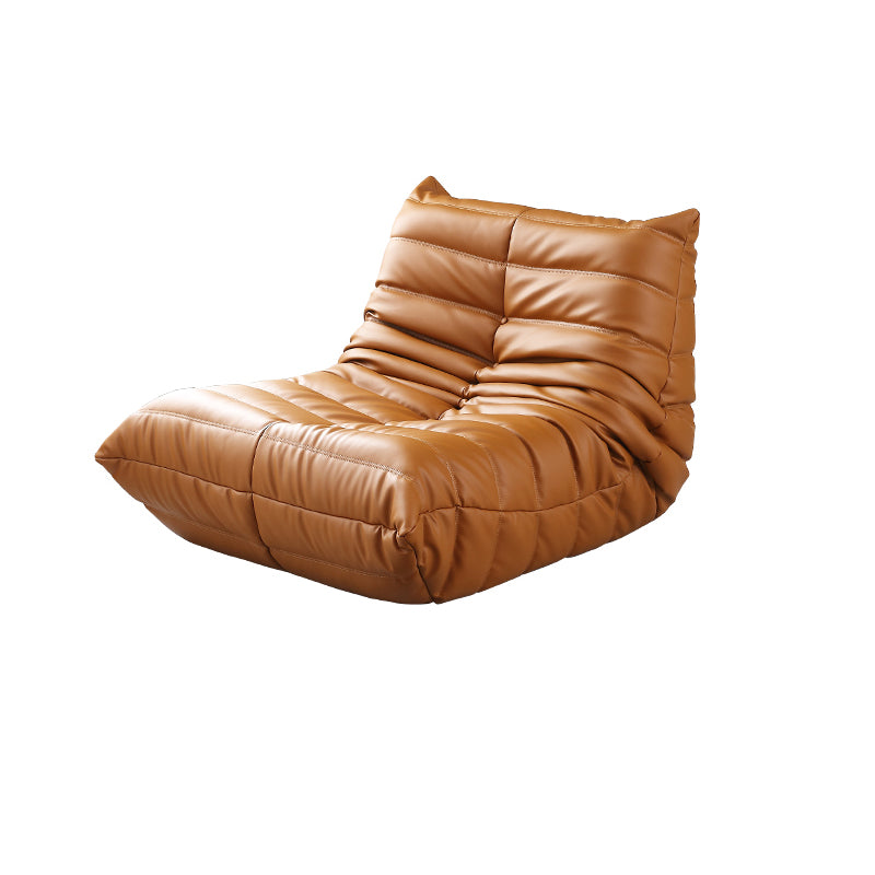 Armless Sofa Sewn Pillow Back Contemporary Sofa for Living Room