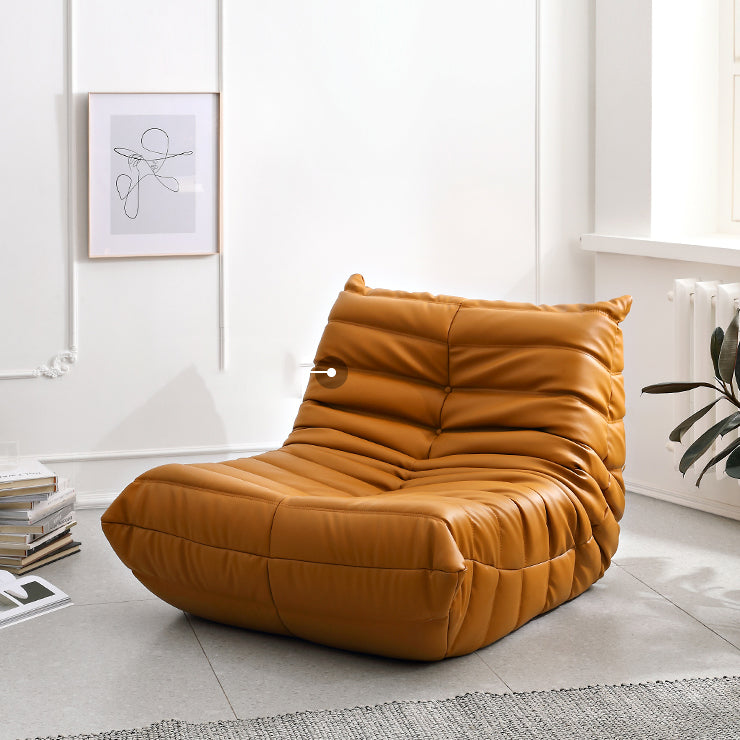 Armless Sofa Sewn Pillow Back Contemporary Sofa for Living Room