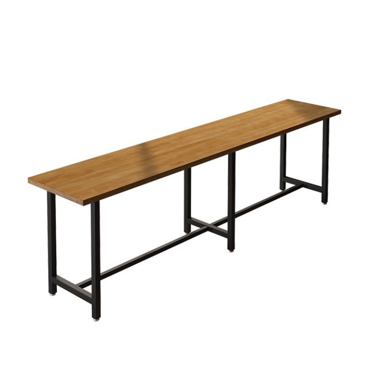 Rectangle Wood Top Counter Table Industrial Style Bar Table for Restaurant