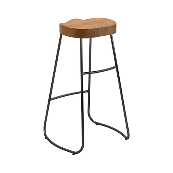 1/4 Pieces Industrial Iron Bar Table Set Rectangle Wood Bistro Set with Footrest