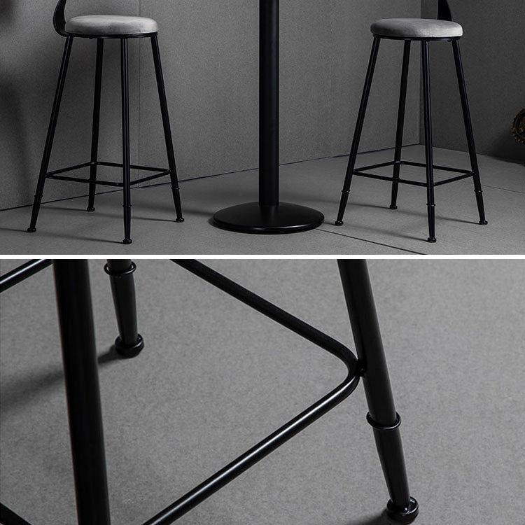 Industrial 1/2/3 Pieces Round Bar Table Set Sintered Stone Bistro Set for Home Use